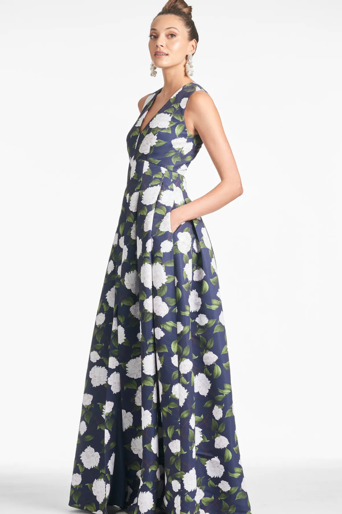 Flash Sale Brooke Gown - Navy/Ivory Moonlit Garden Evening | Evening