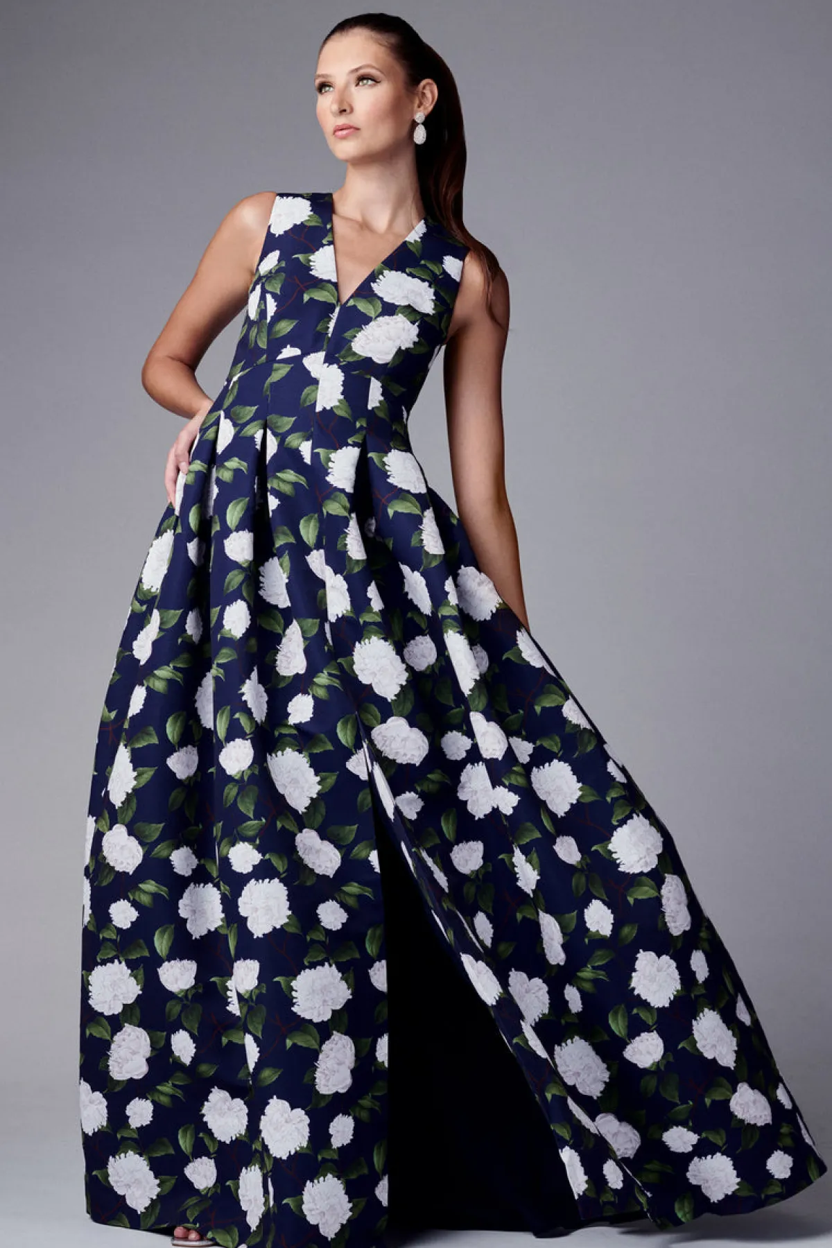 Flash Sale Brooke Gown - Navy/Ivory Moonlit Garden Evening | Evening