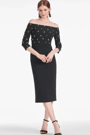 Clearance Fatima Dress - Crepe | Black