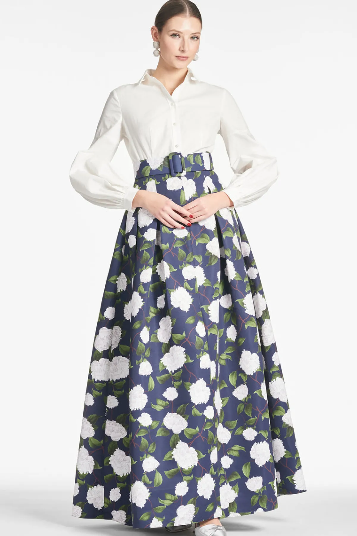 Cheap Florence Gown - Navy/Ivory Moonlit Garden Winter | Blue