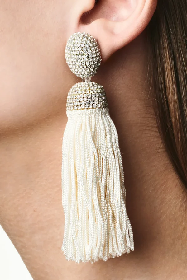 New Hilary Earrings - Crystals / Thread Earrings