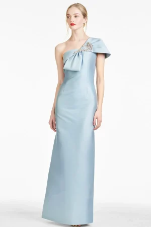 Shop Ines Gown - Column | Blue