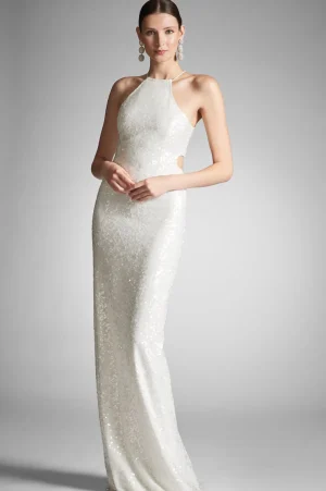 Online Morgan Gown - Ivory Sequins A-Line | Engagement Party