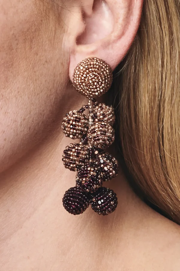 Clearance Ombre Coconuts Earrings - Smooth Beads Earrings