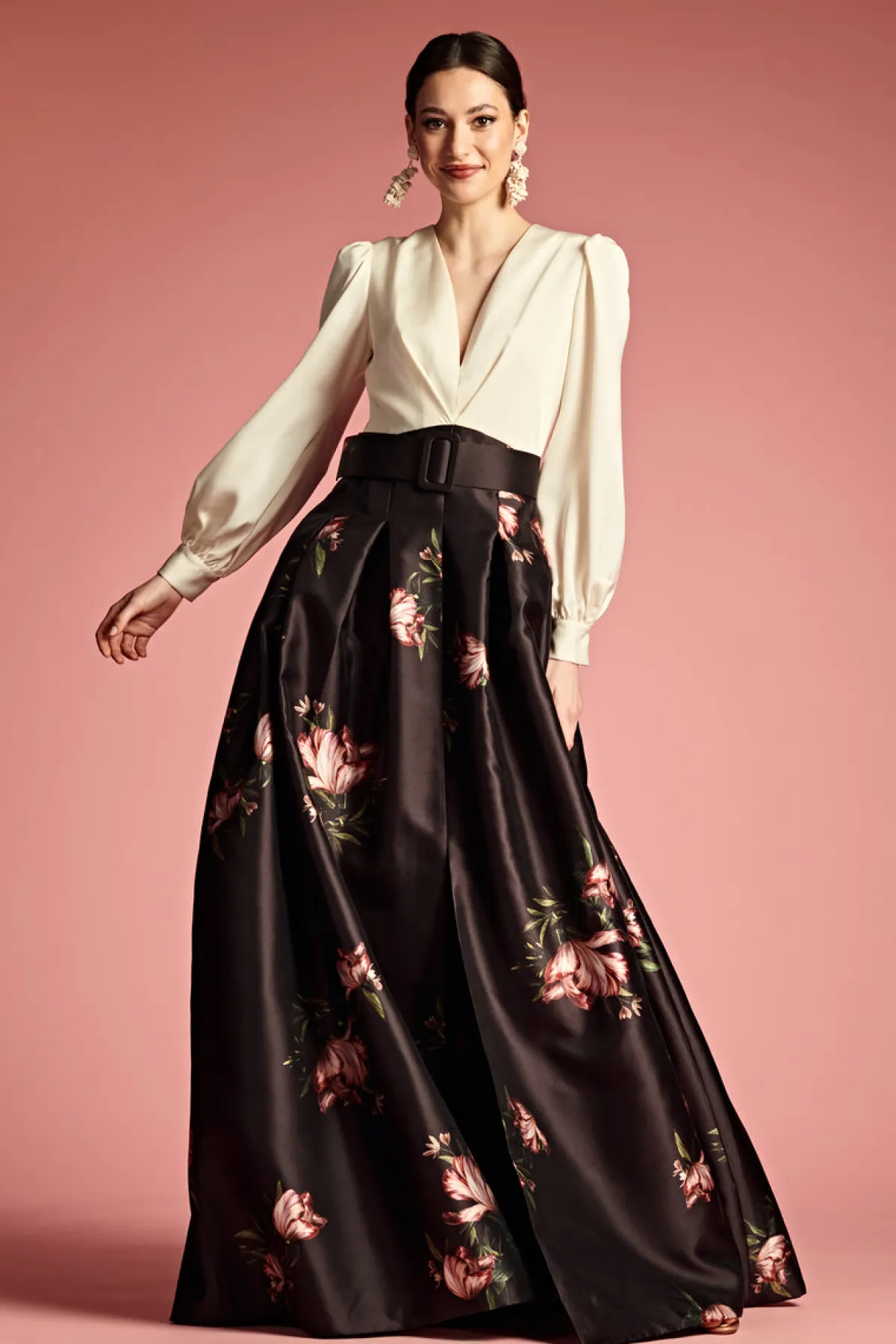 Best Sale Zoe Gown - Ivory/Noir Blossom Winter | Ball Gowns